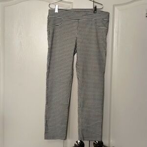 Sensational Collection crop pant black white print rayon blend stretch pants XL